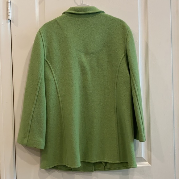GIESSWEIN WOMENS GREEN COAT SIZE 38 MADE IN AUSTRIA 100% MERINO WOOL🇦🇹💚🧥 - Picture 2 of 7
